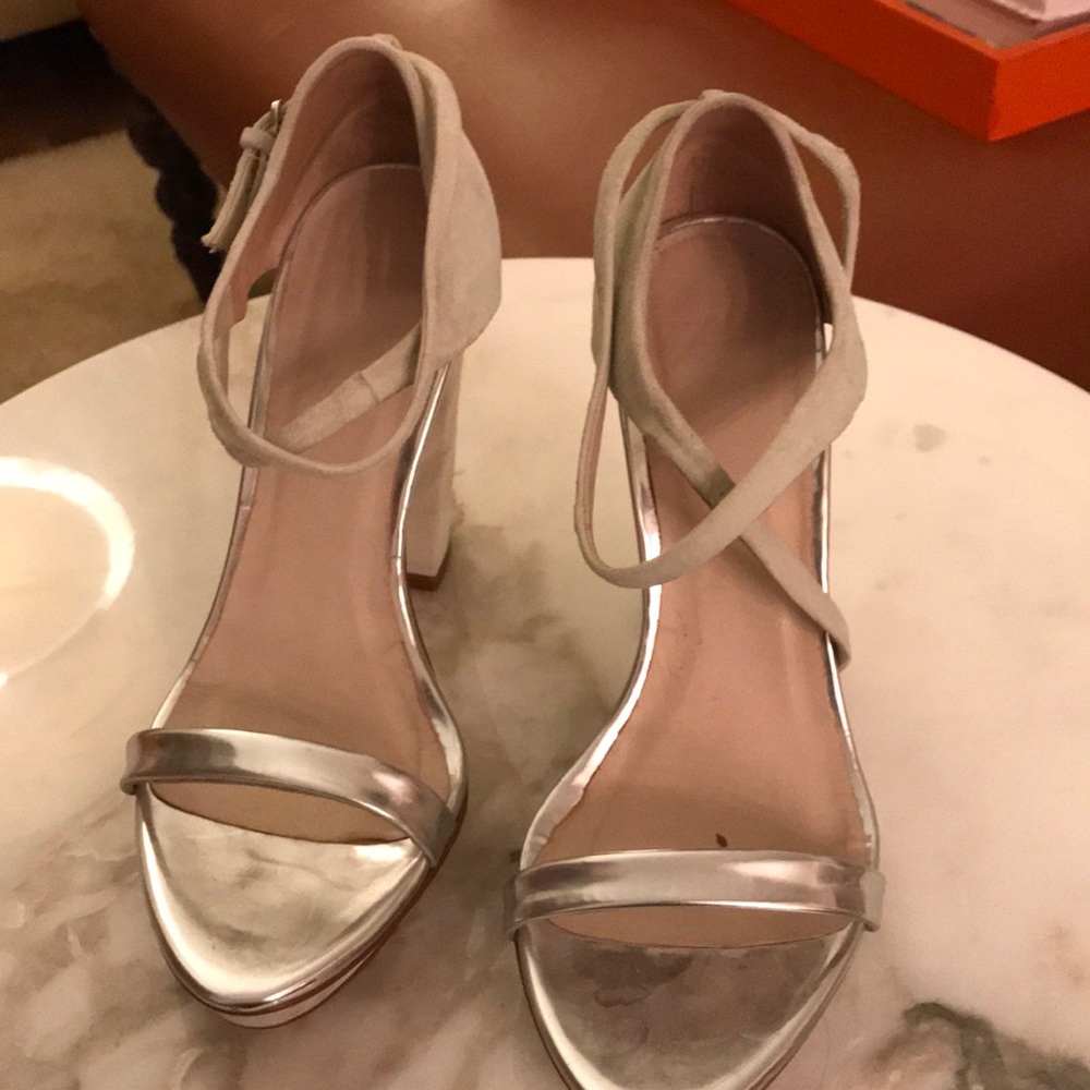 Pale Green Suede Sandals